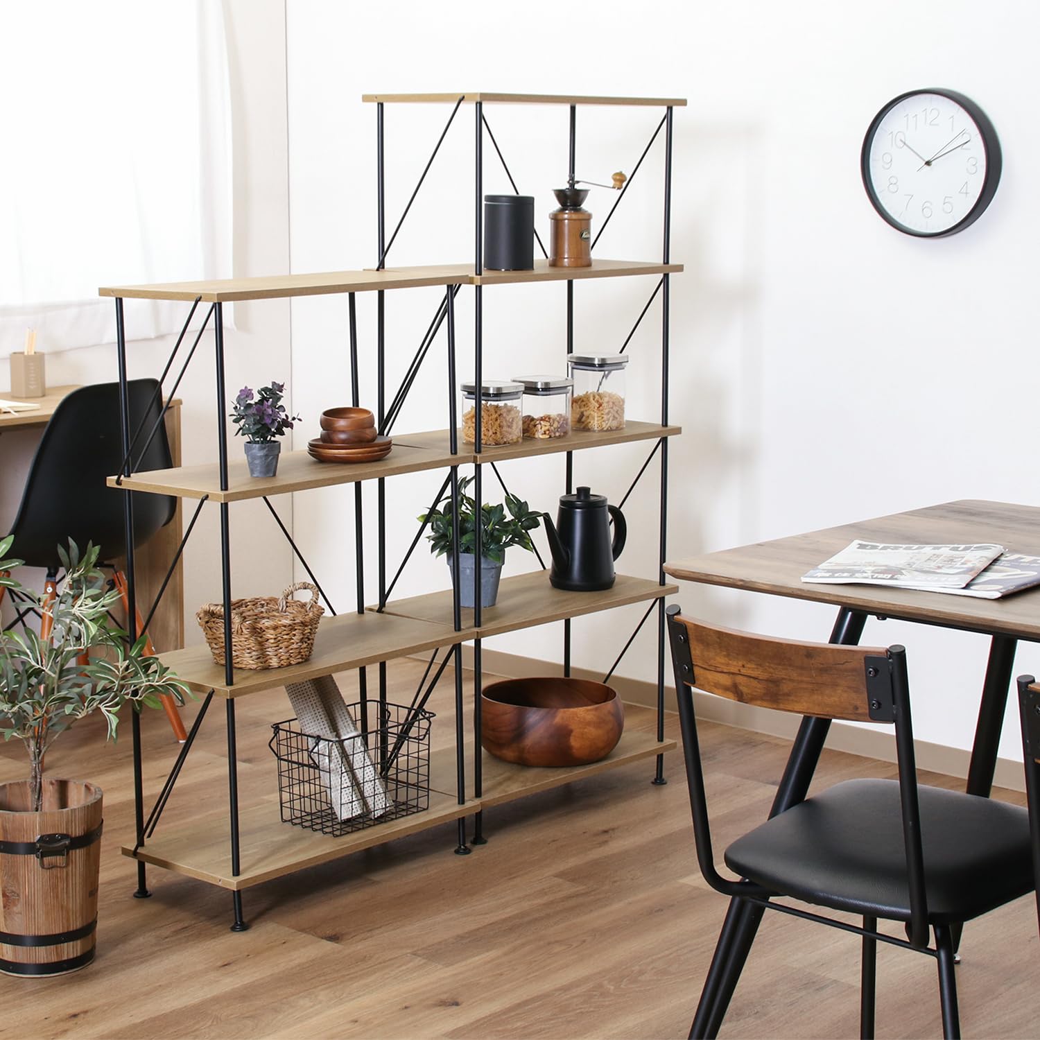 Amazon｜不二貿易 オープンラック 5段 ディスプレイラック 幅61.5×奥行